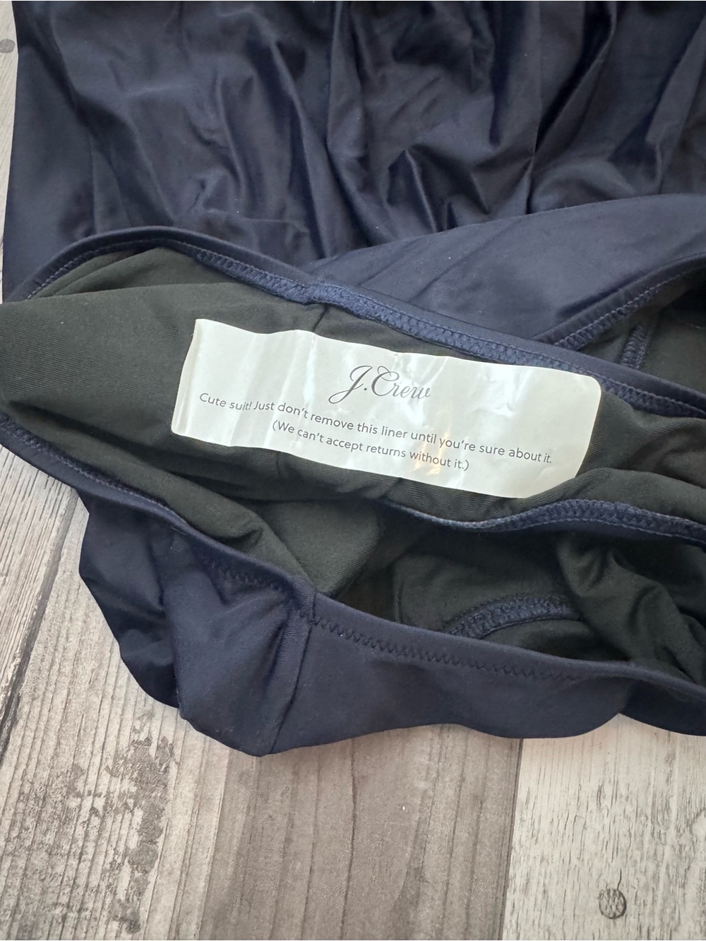 J. Crew Draped Blouson One Piece Swimsuit Women's 16 Halter NEW Navy Blue - Picture 6 of 7
